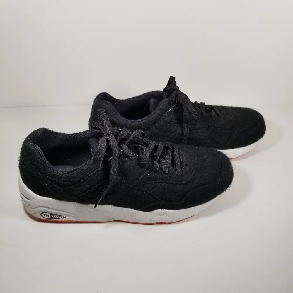 Puma Trinomic Running Sneaker Shoes Mens Size 8 Black 358832-01 Low Top.